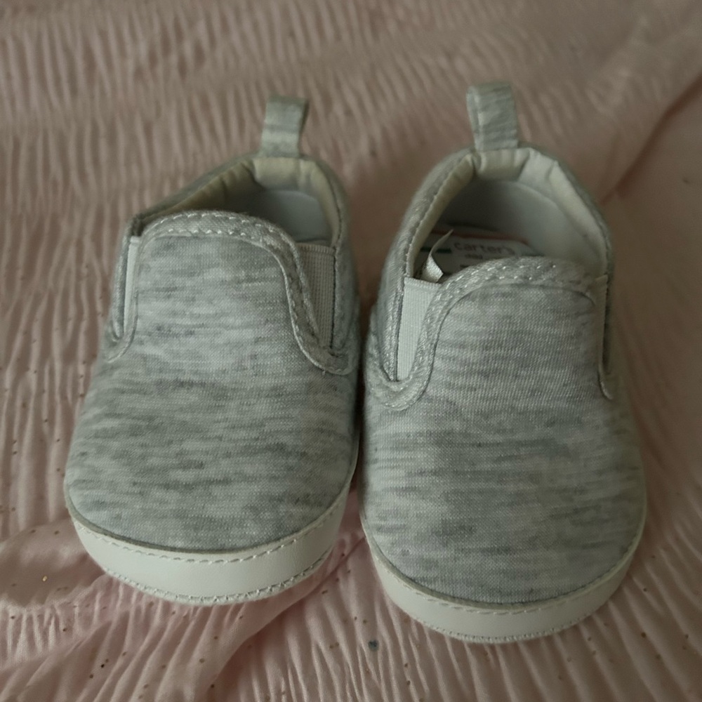 Gray Slip-On Kids Shoes